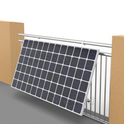 Gancio Solare Per Balcone Con Fissaggio Angolare Fino A 50 Mm - Kit Di Supporto Per Pannelli Fotovoltaici