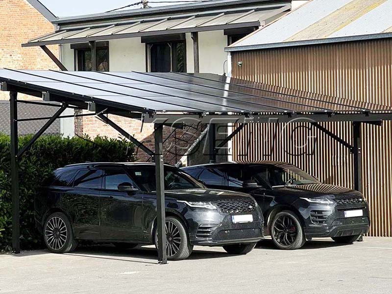 Soluzione per posto auto coperto solare in Belgio