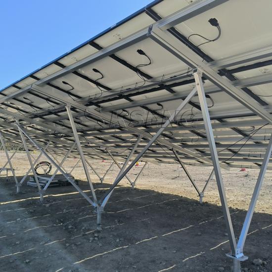 Aluminum solar ground mounting system offering lightweight and easy installation advantages