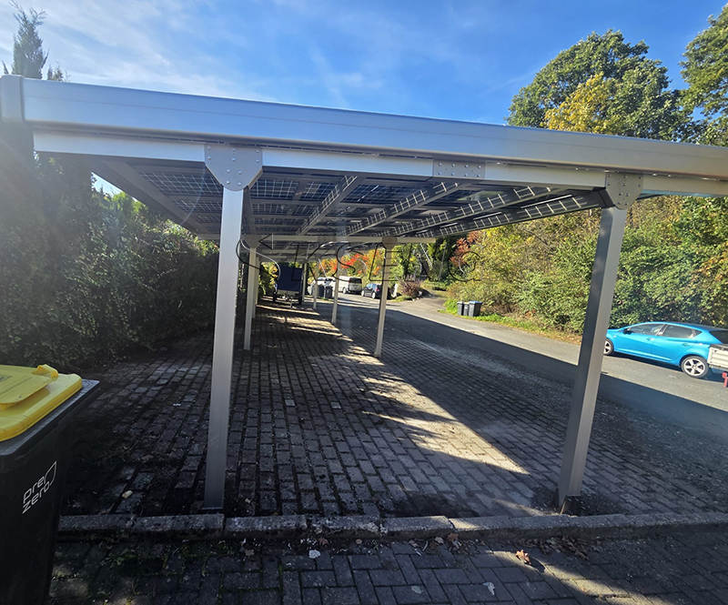 Aluminum Solar Panel Carport for Vehicle Shade and Clean Energy Production