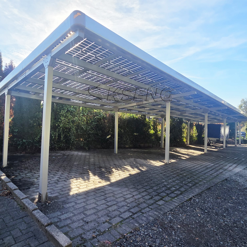 Aluminum Solar Carport System for Outdoor Parking Areas