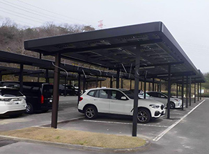 Sistema di montaggio per posto auto coperto solare impermeabile da 172,5 kW in Giappone