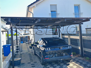 Germany 8KW Aluminum Solar Carport | Renewable Energy and Sustainable Parking Solutions