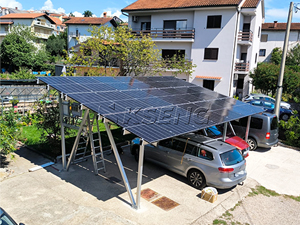 10KW-Aluminum Solar Carport Project in Croatia