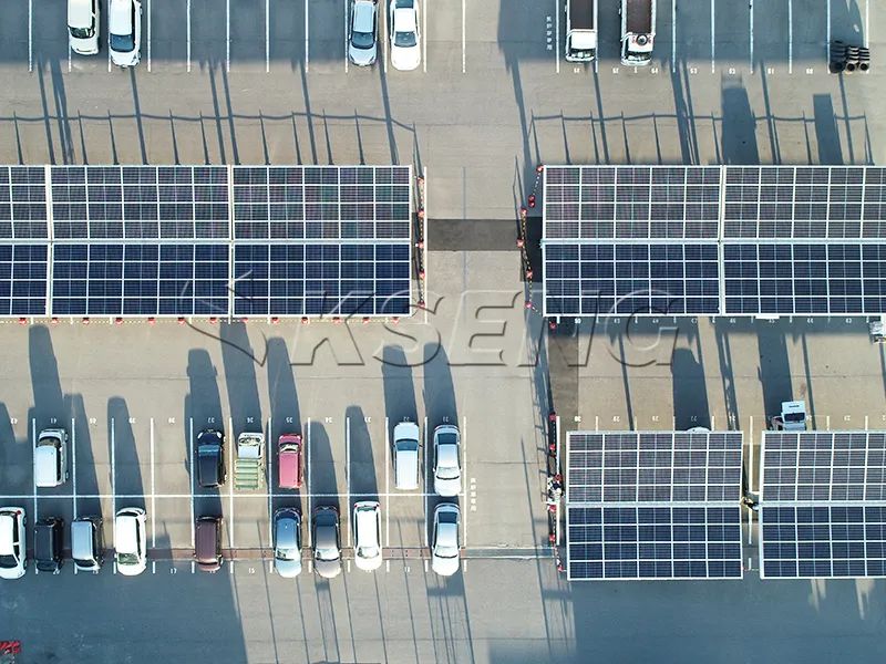 KSENG Soluzione per posto auto coperto fotovoltaico per le imprese di protezione ambientale