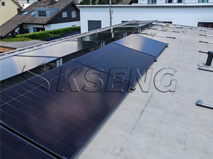 Progetto di montaggio solare su tetto zavorrato da 50KW per installazione su tetto piano | Soluzione di strutture di supporto fotovoltaiche non penetranti